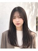 韓国風ナチュラルストレート＊シースルーバング顔回りレイヤー