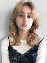 アイティー バイ アルバム 中野店(IT by ALBUM)&nbsp;センターパートウェーブ巻き_ローライトスリークボブ_7404