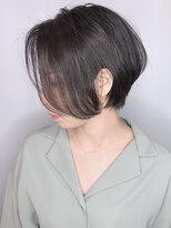 モリオフロムロンドン 原宿本店(morio from London) 【morio 原宿】黒髪ショートボブ前髪なし耳かけ
