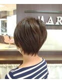 ショートヘアショートボブベージュブラウン