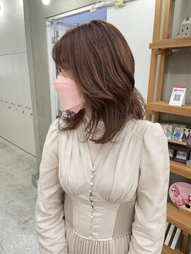 エンドリンク(endlink) ミディアムレイヤー×ピンクブラウンカラー