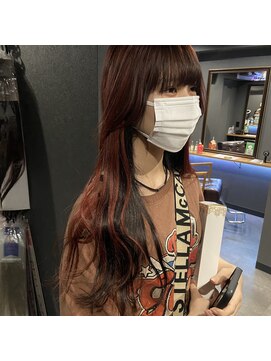 ボアップ 京橋店(boappu) #レッド　#インナーカラー　#ブラック