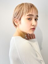 ショート/ペールベージュ/グラデーションカラー/ケアブリーチ