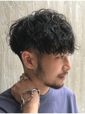 ツイストスパイラルパーマツーブロックツイストパーマメンズ