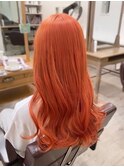 ロングスタイル×オレンジカラー！