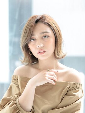 アフロディーテ ギンザ 秋葉原店(APHRODITE GINZA) 外ハネボブ/グラデーションカラー/ペールベージュ/秋葉原