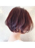 ピンクニュアンス明るい白髪染め[30代/40代/50代]