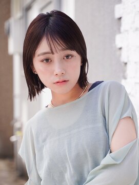 シャロン(SHARON) 【SHARON】切りっぱなしショート×モカブラウン