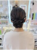結婚式 二次会 お呼ばれ ゆるふわアップ