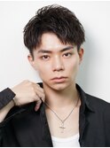ベリーショートサーフアップバング短髪ツーブロ刈り上げ
