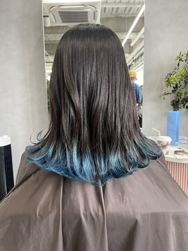 ジエクト カナウ(The Ect canow) エンドカラー/裾カラー/ボブ/ブルーカラー/クラゲヘアー