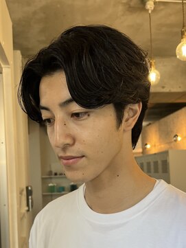 バイフィフス 原宿/表参道(by fifth) ナチュラルセンターパート七三分けニュアンスパーマカルマパーマ