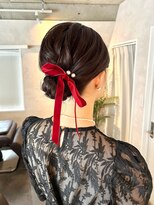 シニヨン/アップスタイル/ヘアアレンジ/ヘアセット/satsuki