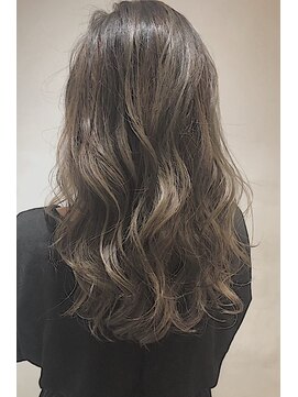 レセ 南柏店(Laissez) 大人エアリーロング/バレイヤージュ/グレージュ/くびれヘア/韓国