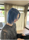 ブルーカラーケアブリーチボブヘア