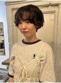 ニュアンスカールのショートボブ