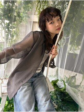 ニュアンスパーマ×ブラウン