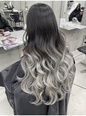 【手島カミラ】グラデーション×ホワイトシルバー