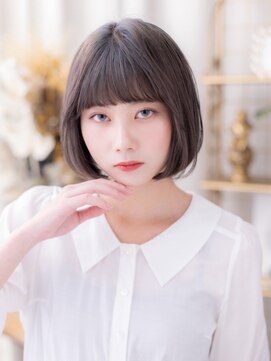 カバーヘアアンドスパ ブリス 浦和(COVER HAIR&SPA bliss) 丸みショートボブ/顎ラインボッブ/重め前髪/ダークアッシュg