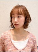 くびれレイヤー/オリーブベージュ/顔周り/シースルー/立川