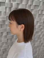 オリバー(ORiVER)&nbsp;切りっぱなしボブ×ベージュブラウン