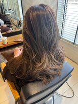 アース 郡山コスモス通り店(HAIR&MAKE EARTH)&nbsp;ライトブラウンのナチュラルレイヤーカール
