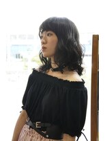 ファースト 郡山店(first)&nbsp;ミディアムスタイル[ウェーブ]/20代30代40代50代/ミントアッシュ