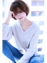 クラウドゼロ(Cloud zero) 大人キレイ アッシュ小顔丸みショートボブ【Cloud zero】