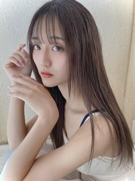 ラファンジュ ヘアー(Rohange hair) 【Rohange】マロンベージュ×サラ艶セミロング