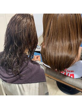 アンジュベイナハ (Ange Bay NAHA) ブロー・アイロン無し/縮毛矯正