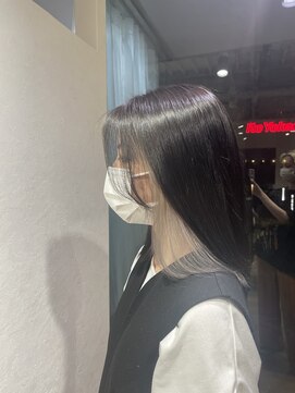 エヌプラス(N+) 黒髪グラデヘアーオリーブグレー小顔に見せるヘアココアベージュ
