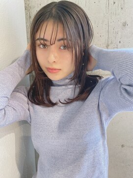 ルービック 難波(Rubik's) 透明感/艶髪グレージュ/ストレートヘア