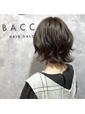 くびれショートボブ/サンドベージュ