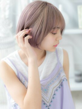 カバーヘア 上尾西口店(COVER HAIR) ■モーブセクションカラーぶつ切りボブ214-2上尾10代20代30代