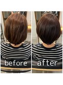 【ケアカラーコース】お客様施術事例