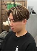 シースルーマッシュブリーチダブルカラーフェイスフレーミング
