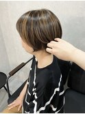 【 Blowfy 】ナチュラルハイライト 白髪ぼかし ショート