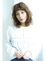 リル 西宮(LiL') 【LiL'西宮】外国人風ハイライトカラー_無造作ウェーブミディ★