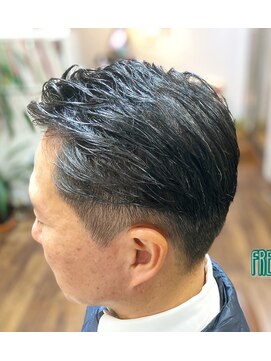 フリーダムデザイン(FreeDoM Design hair&nail) ギラギラアップバングでイケオジに！
