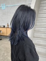 ユーラボラトリー(U LABORATORY)&nbsp;裾ネイビーレイヤーカット/エンドカラーネイビー【群馬/太田】