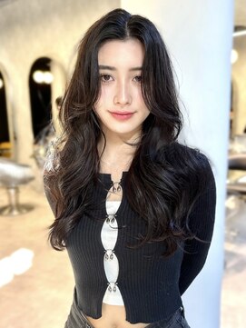 シティ(CITY) レイヤーカットロング 韓国 ハッシュカット かきあげロング