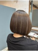 白髪ぼかし　ボブヘア