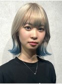 レイヤーカット/ミルクティーグレージュ/ダブルカラー/ショート