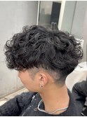 熊本メンズカット スペインカール テーパーフェード