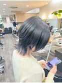 ブルーブラウン暗髪ネイビー