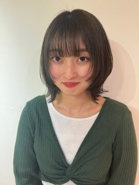 アクアオモテサンドウ(ACQUA omotesando) ☆透明感黒髪姫カットレイヤーミディアムレイヤーシアーブラック
