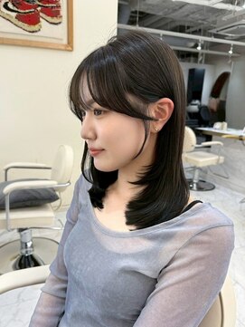 シェノン サントル(CHAINON CENTRE) 梅田/黒髪/クラゲヘアー/オリーブグレー/小顔/ココアベージュ