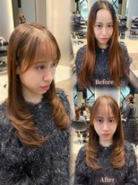 ハルキミナト ジャパン ヨコハマ(HARUKI MINATO japan YOKOHAMA) セミロングレイヤー/レイヤー/顔周りカット