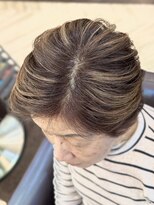 キャラ 池袋本店(CHARA)&nbsp;透明感白髪ぼかしハイライト◎アッシュ【池袋/脱白髪染め】