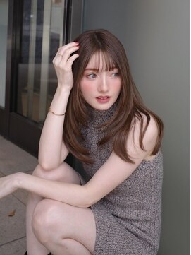 ノク(nok) イメチェンピンクベージュ前髪